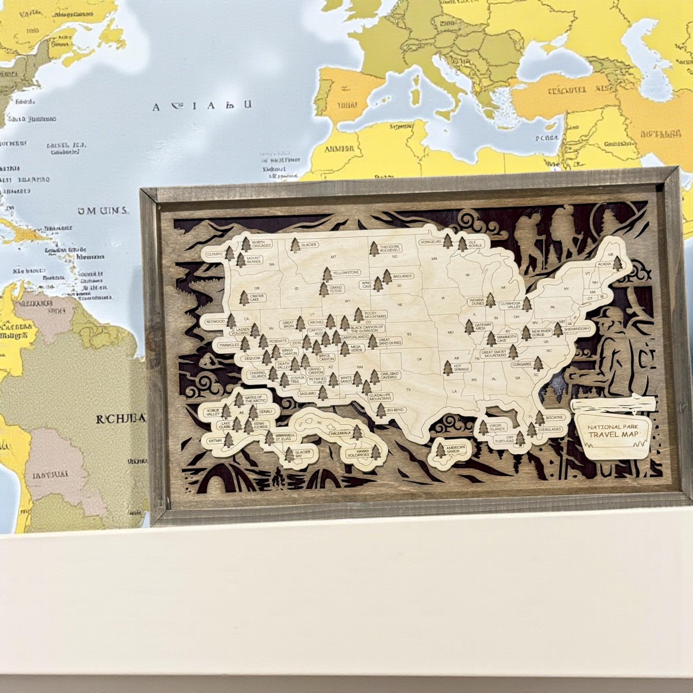 National Park Maps with inserts | The Thirsty Crafter